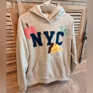 Altar'd State Oversized Grey NYC Graphic Hoodie (Size XS)